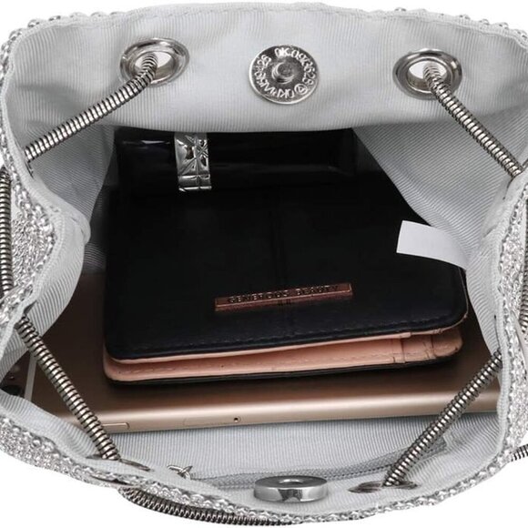 Women\'s Rhinestone Evening Bag Large Capacity Clutch for Party Wedding